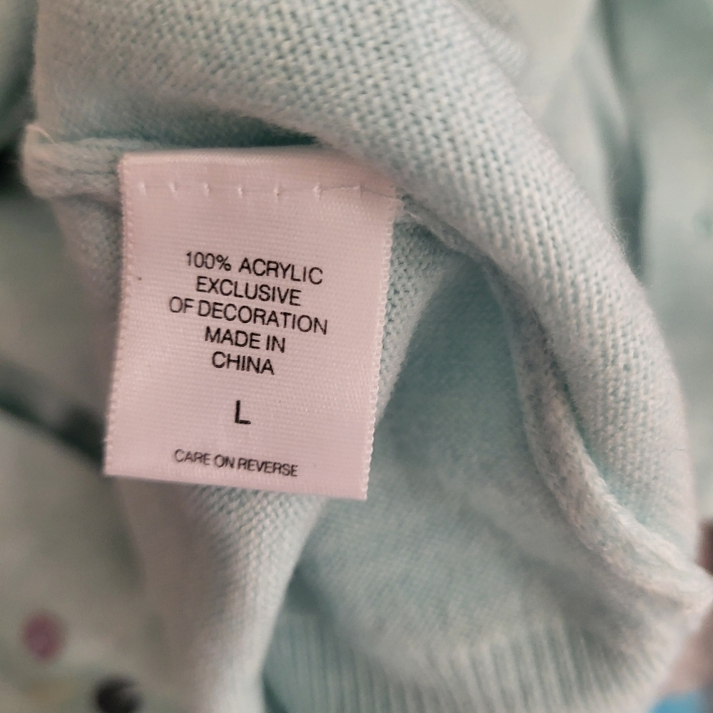New York & Company Light Blue Cardigan with Sequin Details - Picture 6 of 7